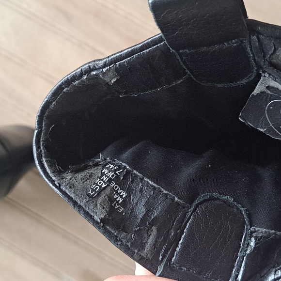 Circa Joan & David Kirstin Black Pebbled Leather Slouchy Heel Ankle Booties - Picture 11 of 14